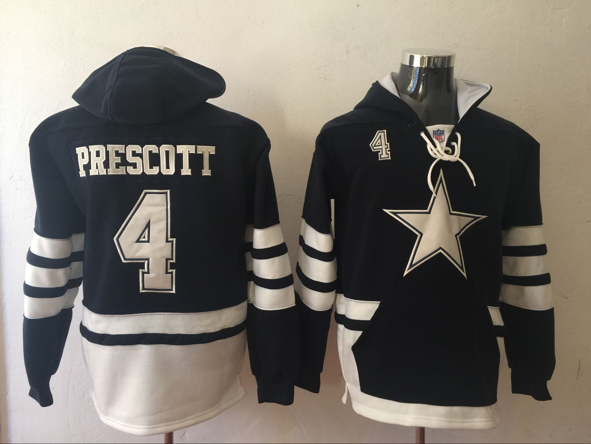 Men NFL Nike Dallas Cowboys 4 Prescott blue Sweatshirts